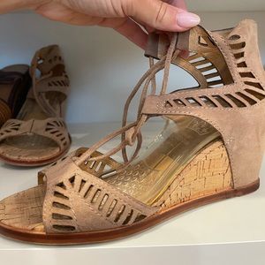 Ankle wedge sandals
